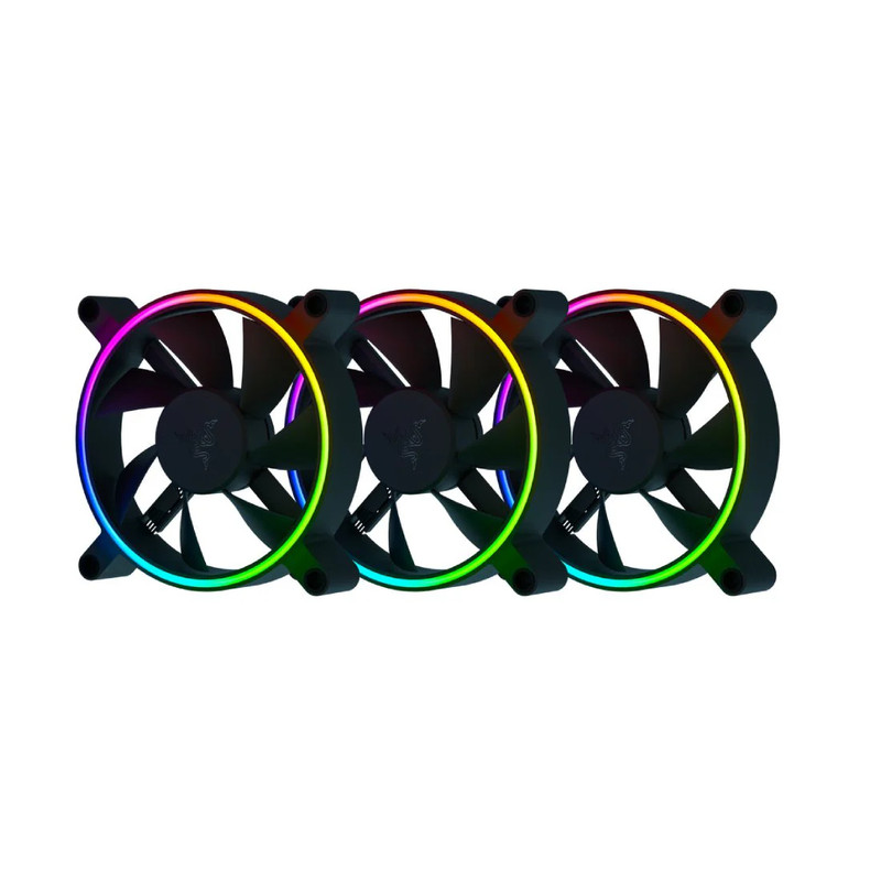 Razer Kunai Chroma 120mm Triple ARGB Fan - Black - مروحة تبريد